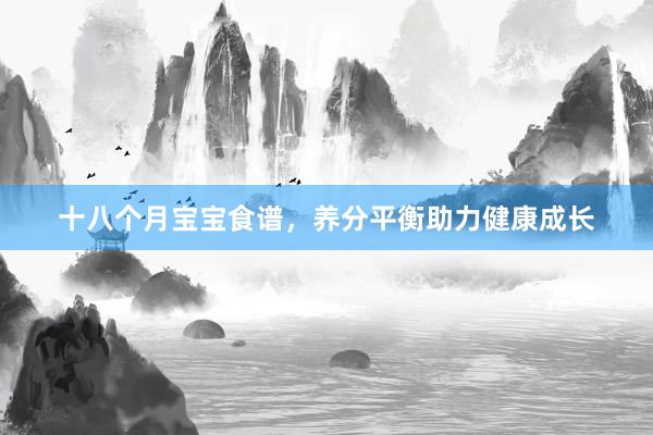 十八个月宝宝食谱，养分平衡助力健康成长